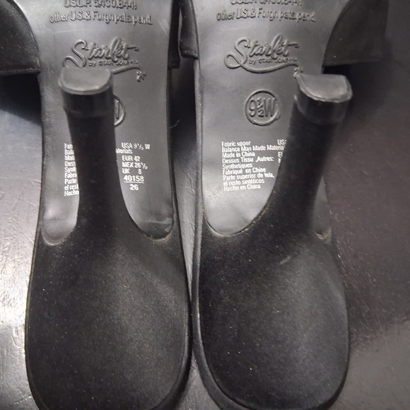 Starlet Silver and Black Embellished Sandals with Floral Design Size 9.5W - Picture 12 of 12